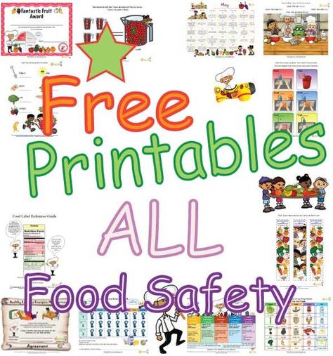 Food Safety Printables for Children Healthy Daily Meals, Kids Cooking Activities, Free Printables For Kids, Cooking In The Classroom, Lunch Box Bento, Nutrition Activities, Healthy Activities, Fire And Blood, Cooking Classes For Kids