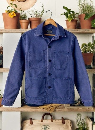 Denim T Shirt, Workwear Jacket, The Jack, Service Station, Chore Jacket, Denim Accessories, Cold Weather Outfits, French Blue, Work Jackets