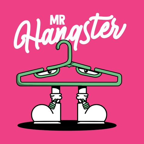 MEET MR HANGSTER... Inspired by a clothing hanger, this guy is chill vibes all day long and loves to hang out!  #illustrationchallenge #illustration #characterdrawing #graphicdesign #nzgraphicdesigner Shrug Illustration, Hanger Clothes Design, Hanger Illustration, Bad Habits Illustration, Hangers Clothes Design, Hanging Clothes Illustration, Crane Design, Clothes Hanger, Character Drawing