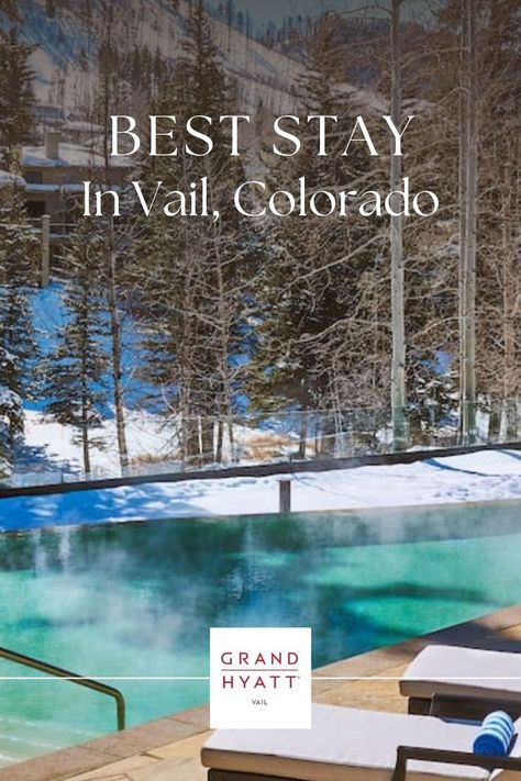 The Grand Hyatt Vail is located in the heart of Vail, Colorado, which is a popular ski destination in the winter months. As a ski in/ski out resort this is the perfect spot for all adventure enthusiasts. Also offering a shuttle service to nearby Lionshead Village and Vail Village. Colorado Resorts, Vail Village, Vail Colorado, Grand Hyatt, Ski Resorts, Winter Vacation, Ski Resort, Winter Months, In The Winter