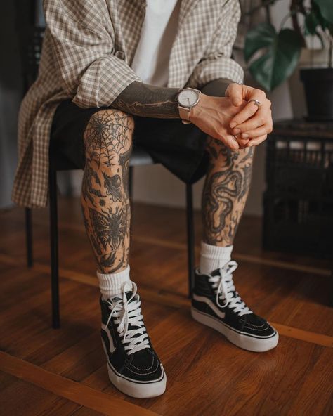 DIMA BYCHICK on Instagram: “what time is it now!? 🕰” Fashion Tattoo Ideas, Men’s Leg Tattoo, Vans Life, Artist Aesthetic Outfit, Aesthetic Outfit Men, Spring Swag, What Time Is It, Aesthetic Outfits Men, Skate Style