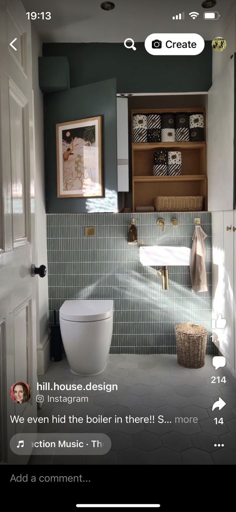 Bathroom Cupboard Ideas, Small Full Bathroom, Downstairs Cloakroom, Bathroom Cupboard, Open Kitchen And Living Room, Small Toilet Room, Bathroom Ensuite, Downstairs Loo, Downstairs Toilet