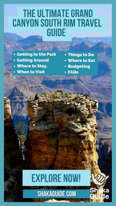 Grand Canyon Village Arizona, What To Pack For Grand Canyon Trip, Things To Do At The Grand Canyon, Phoenix To Grand Canyon Road Trip, South Rim Grand Canyon One Day, Grand Canyon Trip Planning, Grand Canyon South Rim Things To Do, Grand Canyon Bucket List, Sedona To Grand Canyon