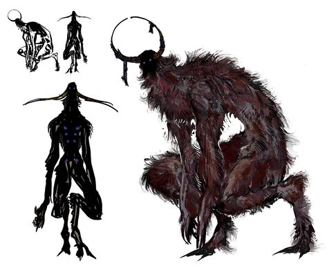 qae (@_QAE0) / Twitter Draw Reference, Bloodborne Art, Humanoid Creatures, Horror Monsters, Cosmic Horror, 다크 판타지, Alien Concept Art, Creature Drawings, Monster Concept Art