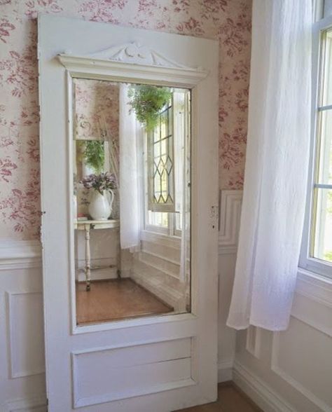 10 Artistic And Practical Repurposed Old Door Ideas - Matchness.com Old Door Ideas, Bedroom Barn Door, Salon Interior Design Ideas, Doors Repurposed, Beauty Salon Interior, Salon Interior Design, Chic Bathrooms, White Doors, Old Door