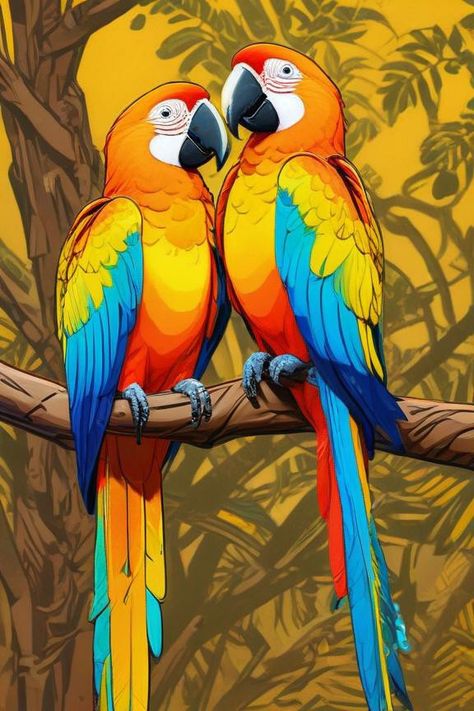 Loros arte Pop art Savage Animals, Parrots Art, Hall Interior Design, Bottle Painting, Mandala Drawing, Bird Art, Paint Designs, Parrot, Flamingo