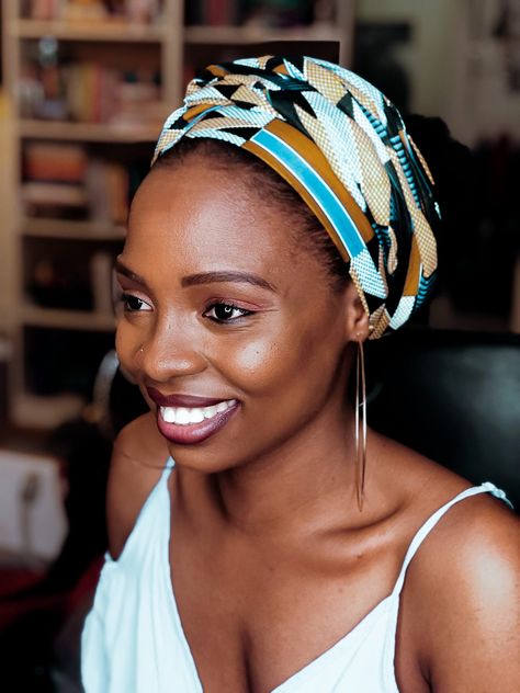 Diy Headwrap, Head Wrap Pattern, Headwrap Diy, Turban Tutorial, Head Wrap Styles, Hair Scarf Styles, African Clothes, Turban Headwrap, Wrap Pattern