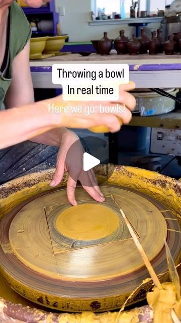 Amy Palatnick on Instagram: "#madskillspotteryapprenticeship …here come the bowls!!  #madskills #madskillspottery #madskillspotteryapprenticeship #potterylove #potterylife #studiopottery #studiopotters #learningcauldron #potteryteacher #potters #pottery #wheelthrowing #potterywheel #madskillsproductionpotterychort2024" Throwing Clay Pottery Wheel, Ceramic Wheel Thrown Ideas, Pottery On Wheel, Beginner Pottery Wheel Projects, Pottery Ideas Wheel Thrown, Wheel Throwing Ideas, Bee Ceramics, Pottery Wheel Projects, Pottery Wheel Throwing