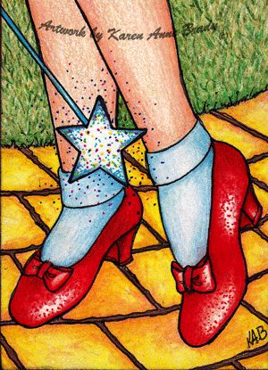 Ruby Slippers .... Oz Tattoo, Ruby Red Slippers, The Wonderful Wizard Of Oz, Ruby Slippers, Tin Man, Judy Garland, Stained Glass Patterns, Over The Rainbow, Paint Party