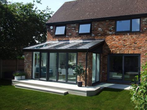 Green Conservatory, Lean To Extension, Small Conservatory, Small House Extensions, Lean To Conservatory, Modern Conservatory, Conservatory Extension, Orangery Extension, Conservatory Interior