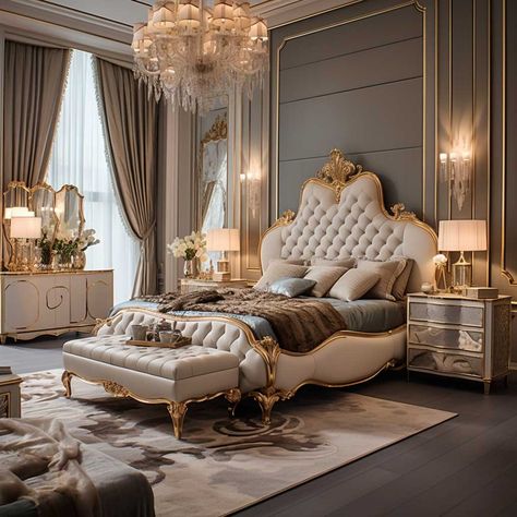 3 Essential Furniture Pieces for a Luxuriously Designed Bedroom • 333+ Art Images Beautiful Furniture Bedroom Sets, Royal Bedroom Modern, Luxurious Bedrooms Master Modern, Royal Luxury Bedroom Design, Royal Bedrooms, Modular Bedroom, Royal Bedroom Design, Beautiful Bedroom Furniture, Designed Bedroom