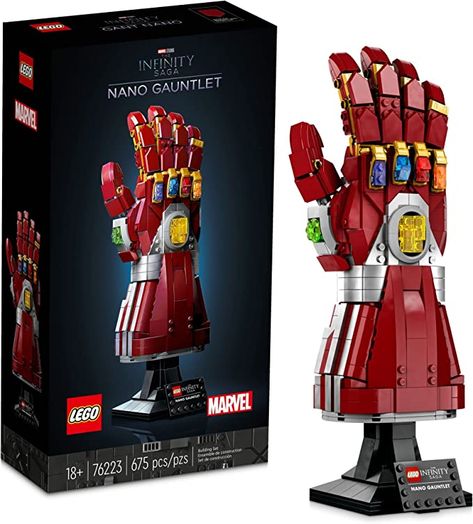 LEGO Marvel Nano Gauntlet 76223 Iron Man Building Set for Adults (680 Pieces) 6 Infinity Stones, Lego Iron Man, Lego Universe, Infinity Stones, Marvel Infinity, Construction Lego, Marvel Collectibles, Marvel Merchandise, Lego Super Heroes