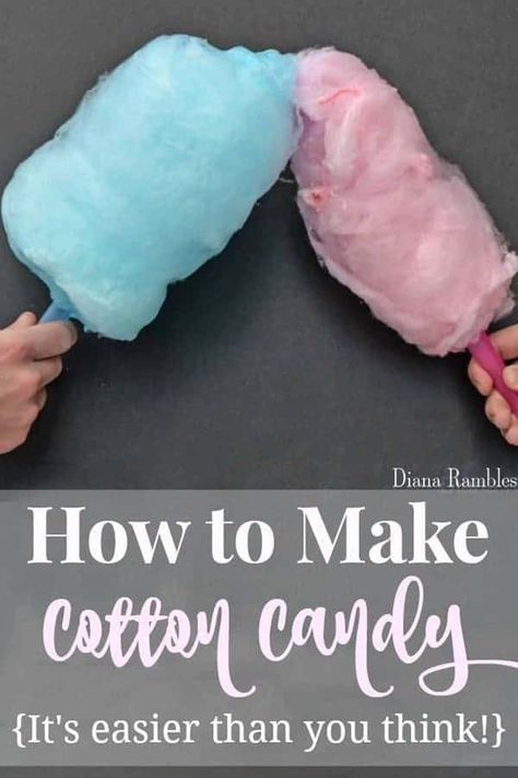 How to Make Your Own Cotton Candy at Home -  Do you or your kids love to eat cotton candy but you don't want to go buy it? Check out how simple and fun it is to make your own cotton candy at home with this great little machine. It's easier than you think and makes a great gift! Cotton Candy Diy How To Make, Diy Cotton Candy Sugar, Cloud Dessert, Diy Cotton Candy, Cotton Candy Recipe, Homemade Cotton Candy, Floss Sugar, Cotton Candy Cakes, Dessert Oreo