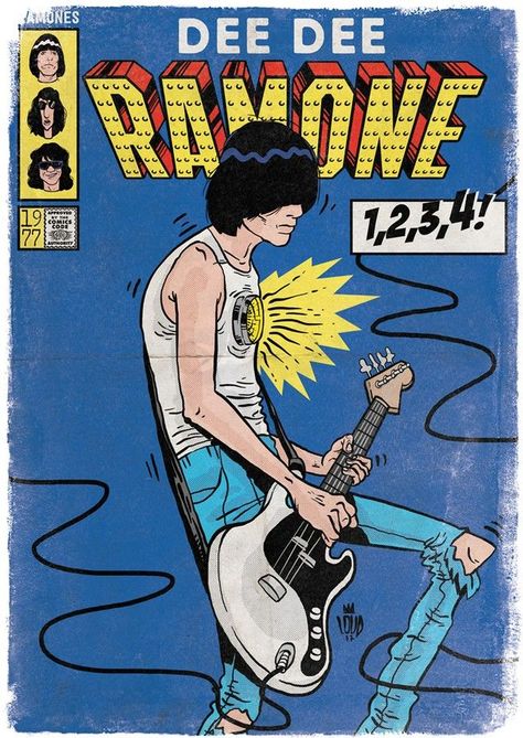 Punk Rock Art, Art Punk, Joey Ramone, Punk Poster, Jamie Hewlett, Arte Punk, Gig Poster, Comic Book Superheroes, Frank Miller