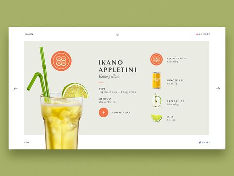 Cocktail drink Cocktail App, Ui Cards, Festival Website, Timeless Typography, Interaktives Design, Design Sites, Cocktail Drink, Company Brochure, Brochure Layout