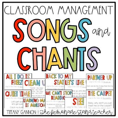 Classroom Management Songs and Chants Kindergarten Chants, Music Transitions, Classroom Transitions, Classroom Chants, Prek Songs, Line Up Songs, Classroom Management Songs, Transition Songs For Preschool, Line Up Chants