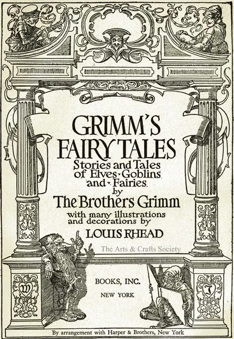 Grimms Fairy Tales Book, Grimms' Fairy Tales, Grimm Brothers Illustration, Grimm Brothers Fairy Tales, Fairytale Font, Grimms Fairy Tales, Bookplate Design, Grimm Brothers, Brothers Grimm Fairy Tales