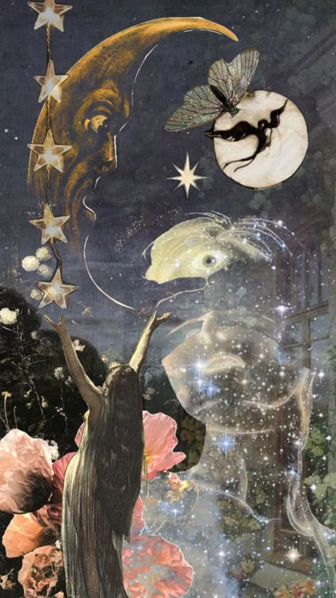 Aesthetic Stars, Fashion Workshop, Witchy Wallpaper, Soyut Sanat Tabloları, Celestial Art, Arte Inspo, Fairytale Art, Ethereal Art, Dreamy Art