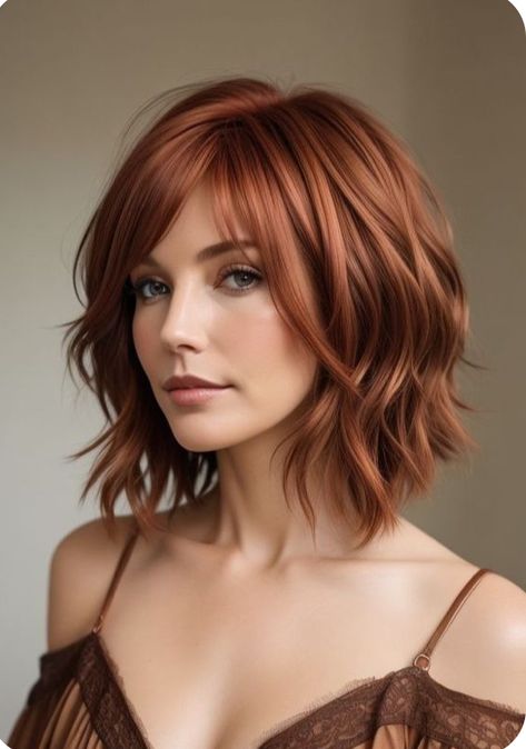 Hair Color Auburn, Lob Haircut, Auburn Hair, Copper Hair, Haircuts For Fine Hair, Hair Game, Great Hair, Hair Dos, Gorgeous Hair