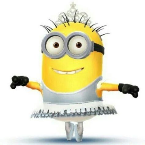 What a pretty ballerina :) Funny Quotrs, Minions Pictures, Minions Friends, Minion Rock, Minion Rush, 3 Minions, Minions Images, Minion Mayhem, Despicable Minions