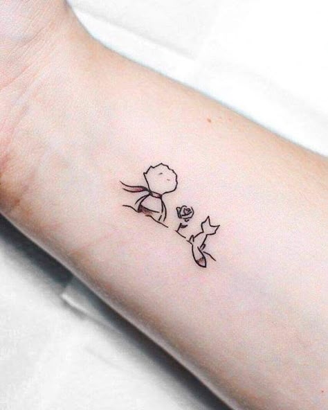 Little Prince Tattoo, Prince Tattoos, Petite Tattoos, Geniale Tattoos, Discreet Tattoos, Small Tattoo Designs, Elegant Tattoos, Little Tattoos, Simplistic Tattoos