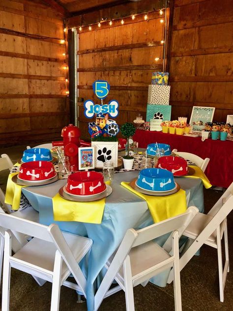 Marshall Paw Patrol Birthday, Birthday Party Planning Checklist, Paw Patrol Centerpiece, Paw Patrol Birthday Decorations, Paw Patrol Party Decorations, Paw Birthday, 4de Verjaardag, Paw Patrol Birthday Theme, Paw Patrol Decorations