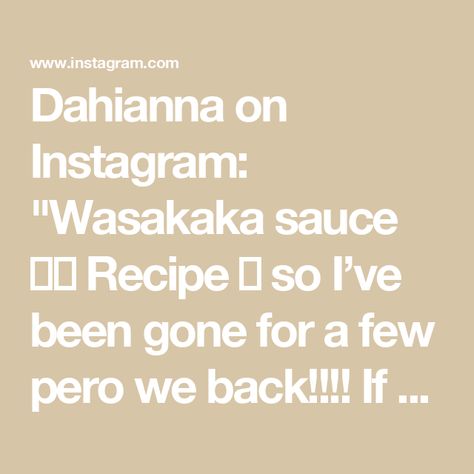 Dahianna on Instagram: "Wasakaka sauce 🇩🇴 Recipe ⬇️ so I’ve been gone for a few pero we back!!!! If you know about Wasakaka sauce it’s that sauce is Dominicans throw on our pollo asao, our pica pollo our yucca in mojo! So yea this sauce is popping! Put it on some tostones, chicharron, o lo Que sea and it’s 🔥 here’s my version! This is also a sauce made by many Caribbeans and throughout Latino America! It is also a huge part of the Venezuelan Cusine made slightly different!
.
Recipe:
2 Naranja agria
Half a lime
Vinegar
Garlic cloves
Ajicito Dulce
Fresh oregano leaves
Fresh thyme
Dominican oregano
Sazon completo
Black pepper
Salt to taste 
Olive oil
You can also add more herbs like parleys, cilantro ect. 
Let sit overnight & Enjoyy!
.
.
[Wasakaka sauce, guasacaca dominicana, garlic sauce, Oregano Leaves, Pepper Salt, We Back, Fresh Oregano, Garlic Sauce, Fresh Thyme, Sauce Recipe, Sauce Recipes, Black Pepper