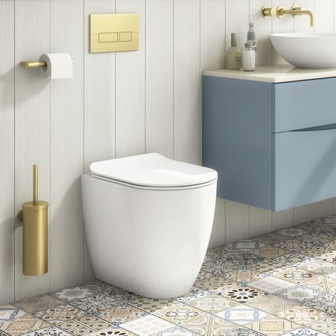 Luxury Toilet Design, Floating Toilet, Tounge And Groove, Bathroom Toilet Paper, Luxury Toilet, Toilet Paper Stand, Small Toilet Room, Concealed Cistern, Paper Stand