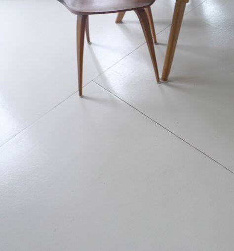 High gloss painted white plywood floor, Sally Schneider, The Improvised Life | Remodelista Painted Plywood Floors, White Plywood, Plywood Subfloor, Painted Plywood, Wood Floor Bathroom, Painted Wood Floors, White Wood Floors, Plywood Floor, Cleaning Wood Floors