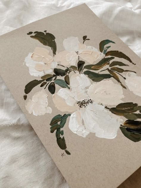 Acrylic Painting Inspiration Flowers, Oil Painting For Bedroom, Farmhouse Flower Painting, Home Is Where The Art Is Painting, Diy Vintage Landscape Painting, Modern Sketch Art, Vintage Inspired Painting, Neutral Artwork Paintings, Modern Farmhouse Art Painting