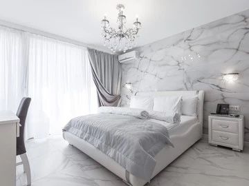 Marble Floor Bedroom Ideas, Marble Room Decor Bedroom, Marble Wall Bedroom, Marble Floor Bedroom, White Marble Bedroom, White Headboard Bedroom, Floor Bedroom Ideas, Marble Room Decor, Marble Bedroom