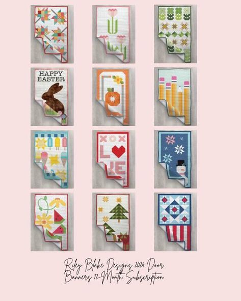 🎉✨ Elevate your doorstep with the exquisite Riley Blake Door Banner Block of the Month Subscription! 🚪🌟 Get ready to kickstart your year with a touch of elegance - each month, you'll unwrap a delightful new design. 🎨🌸 With every kit, you'll receive a charming keepsake box filled with all the fabrics, patterns, and bindings you need. 💖✂️ Don't miss out on this opportunity to infuse your home with beauty and creativity - order your 12-month subscription now! 🛍 👇 https://bellarosequilts.com/pr... Quilted Door Banner Patterns, Rose Quilts, Rose Quilt, Block Of The Month, Keepsake Box, Special People, Riley Blake, Keepsake Boxes, News Design