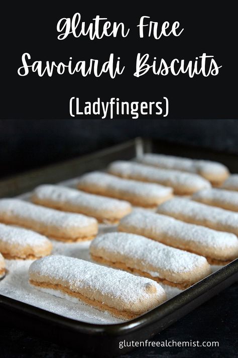 Gf Lady Fingers, Gluten Free Slices, Italian Desserts Gluten Free, Lady Fingers Recipe Gf, Gluten Free Tiramisu Recipe, Gluten Free Cheddar Biscuits, Cup4cup Recipes, Gluten Free Ladyfingers Recipe, How To Make Ladyfingers