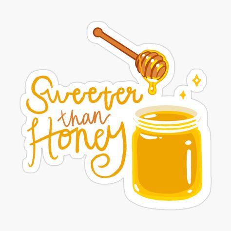 Sweeter Than Honey, Transparent Stickers, Honey, For Sale