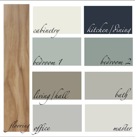 Wood Tones That Go With Gray, Oak Colour Palette, Dark Wood Color Combination, Paint And Wood Combinations, Color Palette By Room, Wooden Color Palette, Wood Colour Palette, Wall Color Combination, Hall Flooring