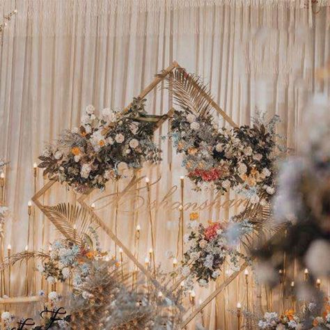 Diamond Wedding Arch, Balloon Arch Wedding, Ceremony Arch Decor, Artificial Flowers Decor, Metal Wedding Arch, Metal Wedding, Backdrop Frame, Moon Wedding, Frame Floral