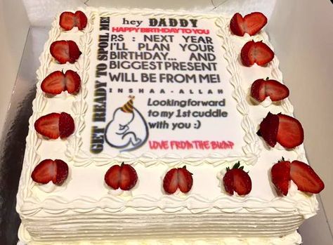 Birthday cake for dad-to-be! Dad To Be Cake Ideas, Cake For Dad, 56th Birthday, Dad Birthday Cakes, Dad To Be, Food Humor, Baby Party, Dad Birthday, Cake Ideas