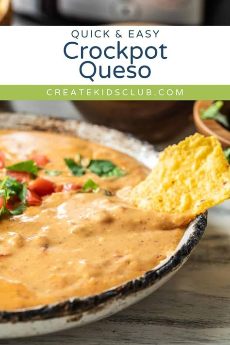 Indulge in the ultimate crowd-pleaser with this irresistible Crockpot Queso! Perfect for any gathering, this slow-cooked queso is a hassle-free appetizer that will have your guests coming back for more. Set it, forget it, and let your Crockpot do the work. This easy recipe allows you to enjoy every moment with your family and friends while this dip simmers to perfection. Serve it for game day! Crockpot Queso Dip Velveeta, Crock Pot Queso Dip Velveeta, Crockpot Queso No Velveeta, Crockpot Nacho Cheese Dip Velveeta, Crockpot Queso Dip, Crockpot Queso, Crockpot Cheese Dip Velveeta Ground Beef, Queso Dip Crockpot, Gluten Free Crock Pot Recipes