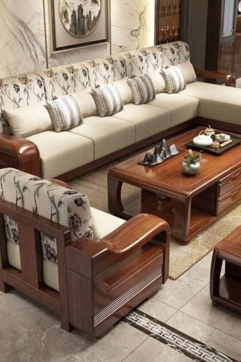 Crafting and Comfort Indoor Modern Sofa Style Ideas Settie Set, Sala Set Design, Wood Sofa Design Living Rooms, Modern Wooden Sofa, Set Design Ideas, Sofa Set Design, Sofa Wooden, Sofa Design Wood, Wooden Sofa Set Designs