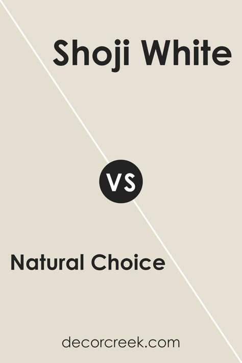 Natural Choice SW 7011 by Sherwin Williams vs Shoji White SW 7042 by Sherwin Williams Shoji White Vs Natural Linen, Sw Natural Choice, Sw Shoji White, Shoji White Sherwin Williams, Sherwin Williams Natural Choice, Natural Choice Sherwin Williams, Sherwin Williams Shoji White, Intellectual Gray, Sherwin Williams Blue