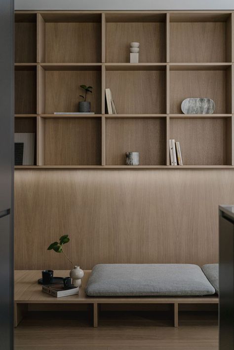 Japandi Interior, 아파트 인테리어, Design Del Prodotto, Kitchen Units, Solid Wood Dining Table, Main Bedroom, Small Space Living, Minimalist Decor, 인테리어 디자인