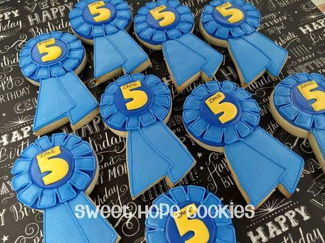 Hope Cookies, Fair Cookies, Ribbon Cookies, Bed Cake, Celebration Cookies, Christmas Bed, Sports Cookies, Award Ribbon, Spring Cookies