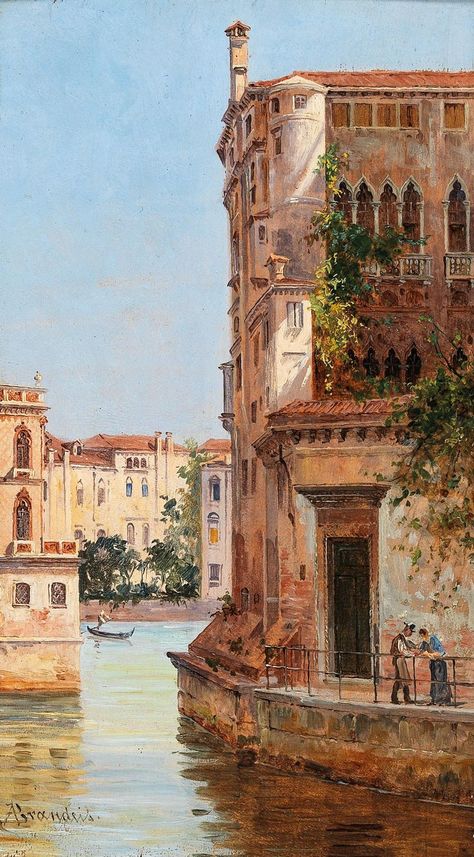 Venice Palazzo, Venice Painting, 동화 삽화, San Gregorio, Floating City, The Venetian, Beautiful Wallpapers Backgrounds, Aesthetic Painting, Painting Wallpaper