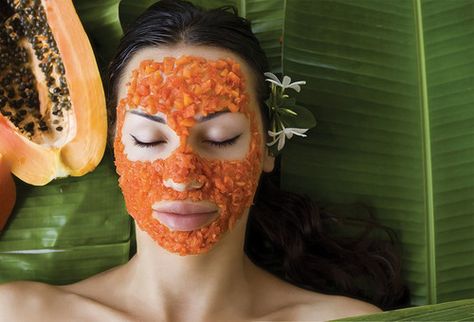 Papaya Face Mask, Papaya Mask, Papaya Facial, Lemon Face Mask, Glowing Skin Mask, Home Remedies For Acne, Skin Secrets, Homemade Face Masks, Acne Remedies