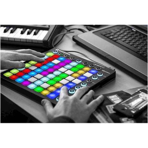 Novation - 64-Key Launchpad - Black Launchpad Music, Novation Launchpad, Arduino Projects Diy, Dubstep Music, Tori Kelly, Midi Controller, Digital Literacy, Ableton Live, How To Play Drums