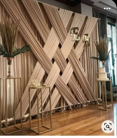 Indoor Plants Stand, Plants Stand, Draping Ideas, Wedding Stage Design, Art Plants, Wedding Backdrop Design, Wedding Planning Decor, Stage Decor, Wedding Decor Style