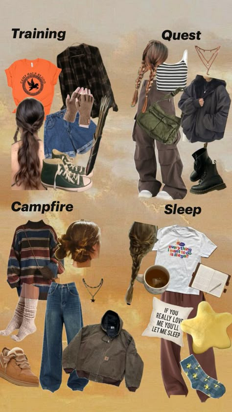 Leo Valdez Outfit Aesthetic, Pjo Outfit Ideas, Pjo Inspired Outfits, Percy Jackson Outfit Ideas, Annabeth Costume, Kayla Knowles, Apollo Cabin Aesthetic, Percy Jackson Costume, Percy Jackson Clothes