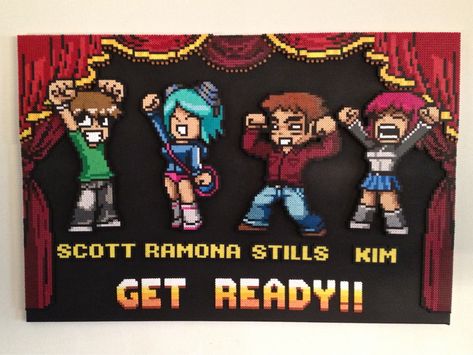 Scott Pilgrim Select-A-Character Perler Bead Scott Pilgrim Vs The World Perler Beads, Scott Pilgrim Perler Beads, Beads Perler, Bryan Lee, 3d Pixel, Pixel Beads, Classic Characters, Hama Beads Minecraft, Scott Pilgrim Vs. The World