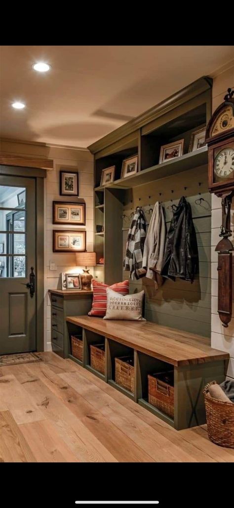 Multigenerational House Plans, Laundy Room, Mudroom Remodel, House Renovation Projects, Ranch House Decor, Home Building Ideas, Inside A House, House Planning, Mudroom Design