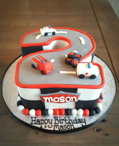 Rescue Vehicles Birthday Party, Emergency Vehicles Cake, 2 The Rescue Birthday, First Responder Birthday Cake, Rescue Vehicle Birthday Party, Two The Rescue Birthday, Ambulance Birthday Party, Vehicles Cake, Ambulance Cake